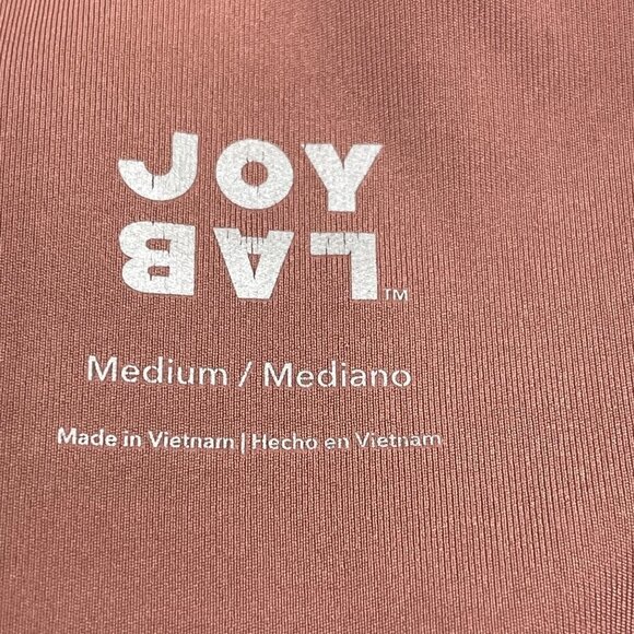 JOYLAB High Waisted 7/8 Laser Cut Leggings in Rose M - Picture 4 of 5